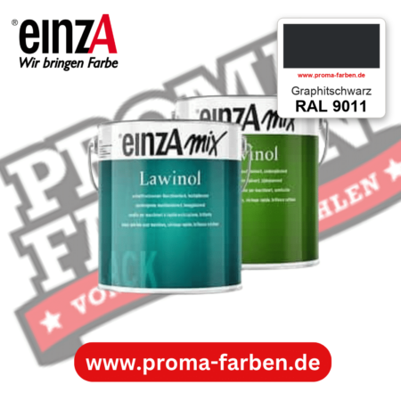 EinzA mix Lawinol Maschinenlack RAL 9011 Graphitschwarz – seidenglänzender 1K-Speziallack, online kaufen bei Proma Farben