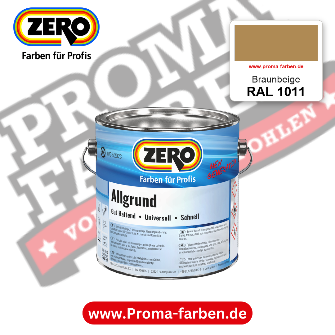 ZERO Allgrund RAL 1011 Braunbeige – im ZERO-MiX-System, online kaufen bei Proma Farben