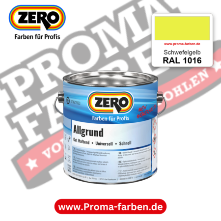 ZERO Allgrund RAL 1016 Schwefelgelb – im ZERO-MiX-System, online kaufen bei Proma Farben