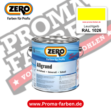 ZERO Allgrund RAL 1026 Leuchtgelb – im ZERO-MiX-System, online kaufen bei Proma Farben
