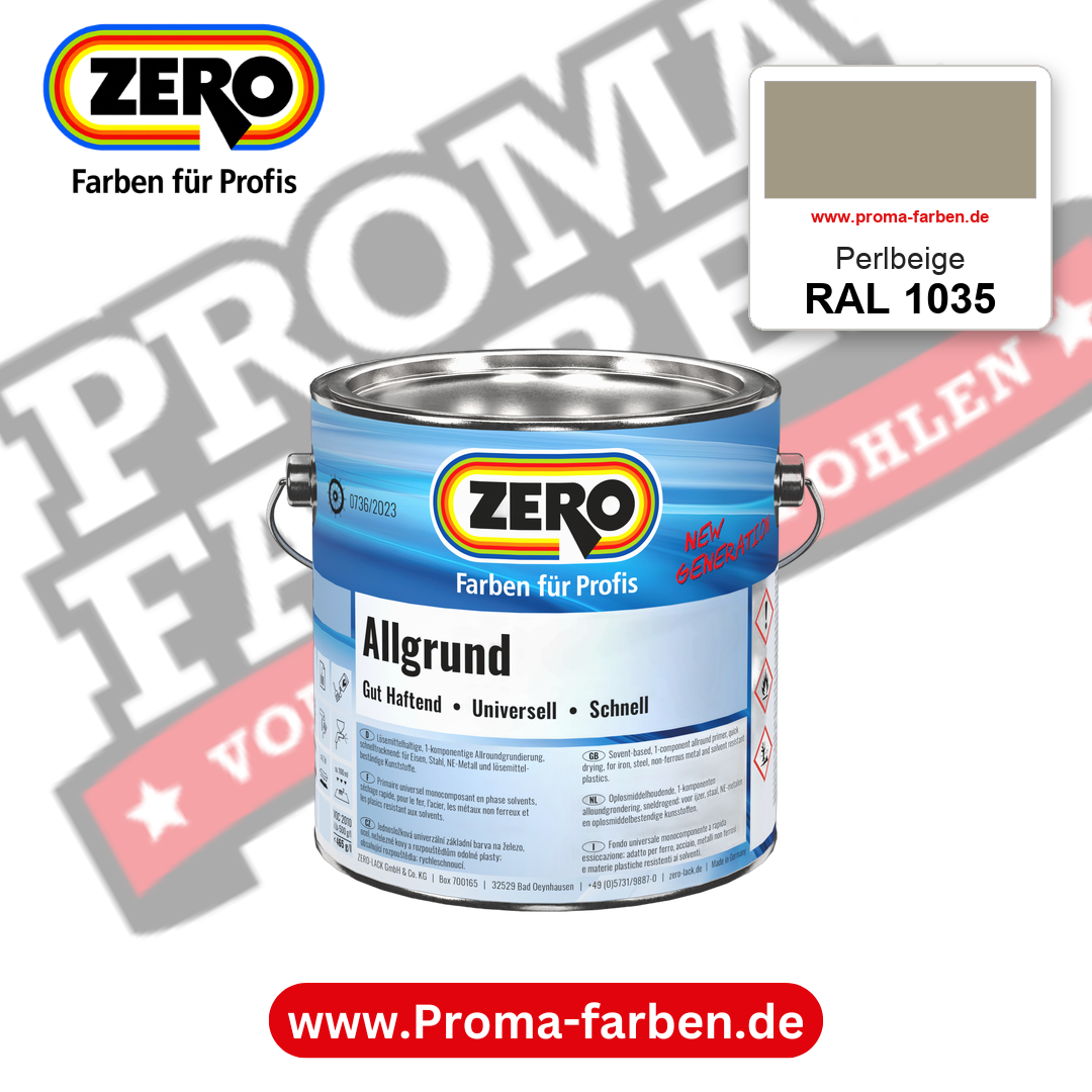 ZERO Allgrund RAL 1035 Perlbeige – im ZERO-MiX-System, online kaufen bei Proma Farben