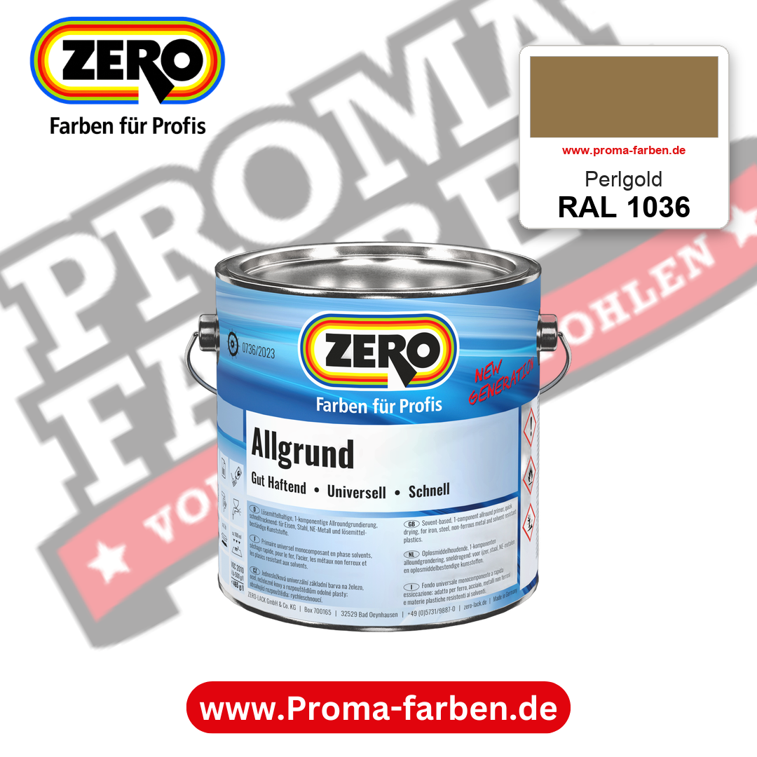 ZERO Allgrund RAL 1036 Perlgold – im ZERO-MiX-System, online kaufen bei Proma Farben