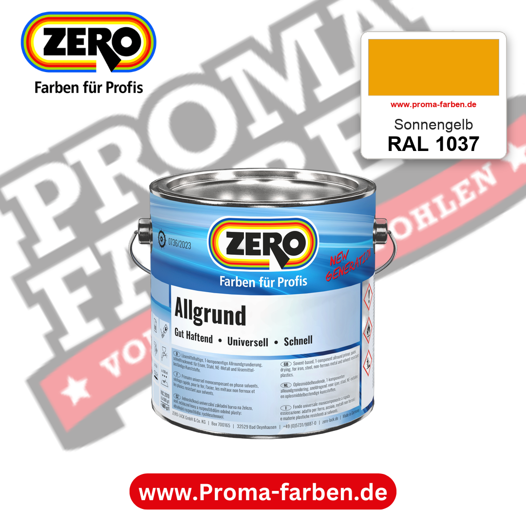 ZERO Allgrund RAL 1037 Sonnengelb – im ZERO-MiX-System, online kaufen bei Proma Farben