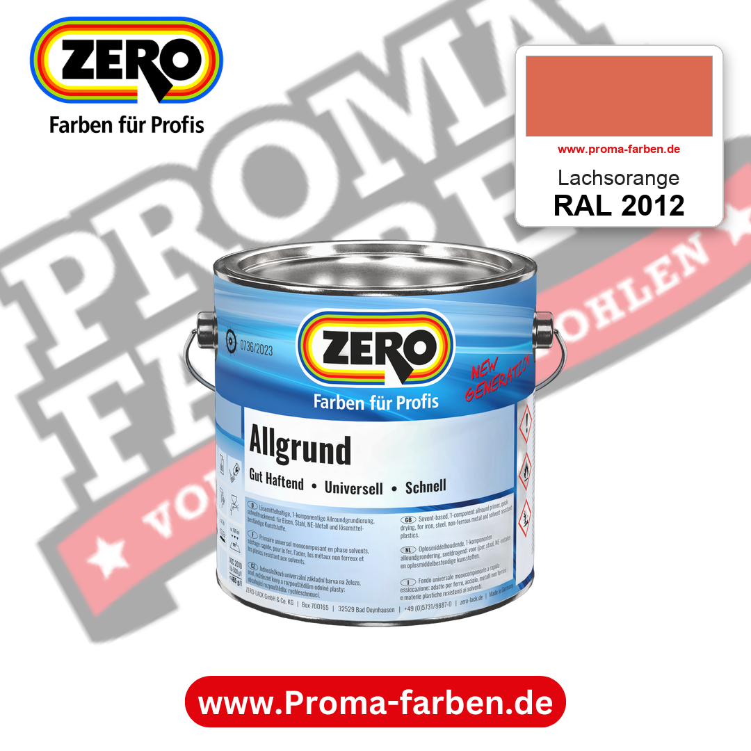 ZERO Allgrund RAL 2012 Lachsorange – im ZERO-MiX-System, online kaufen bei Proma Farben