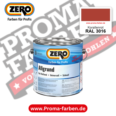 ZERO Allgrund RAL 3016 Korallenrot – im ZERO-MiX-System, online kaufen bei Proma Farben