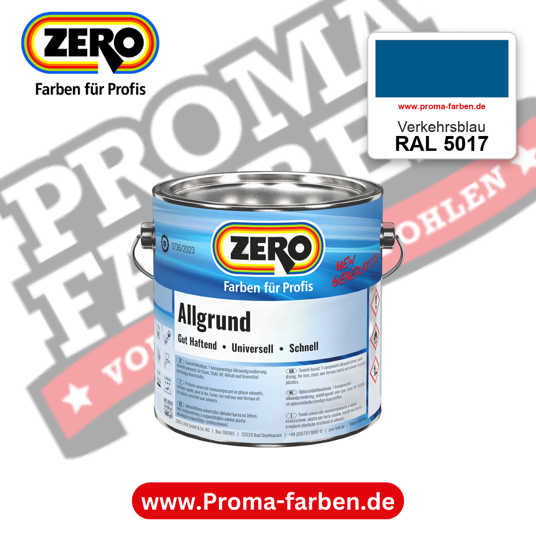 ZERO Allgrund RAL 5017 Verkehrsblau – im ZERO-MiX-System, online kaufen bei Proma Farben