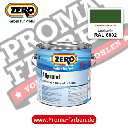 ZERO Allgrund RAL 6002 Laubgrün – im ZERO-MiX-System, online kaufen bei Proma Farben