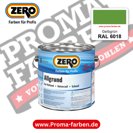 ZERO Allgrund RAL 6018 Gelbgrün – im ZERO-MiX-System, online kaufen bei Proma Farben
