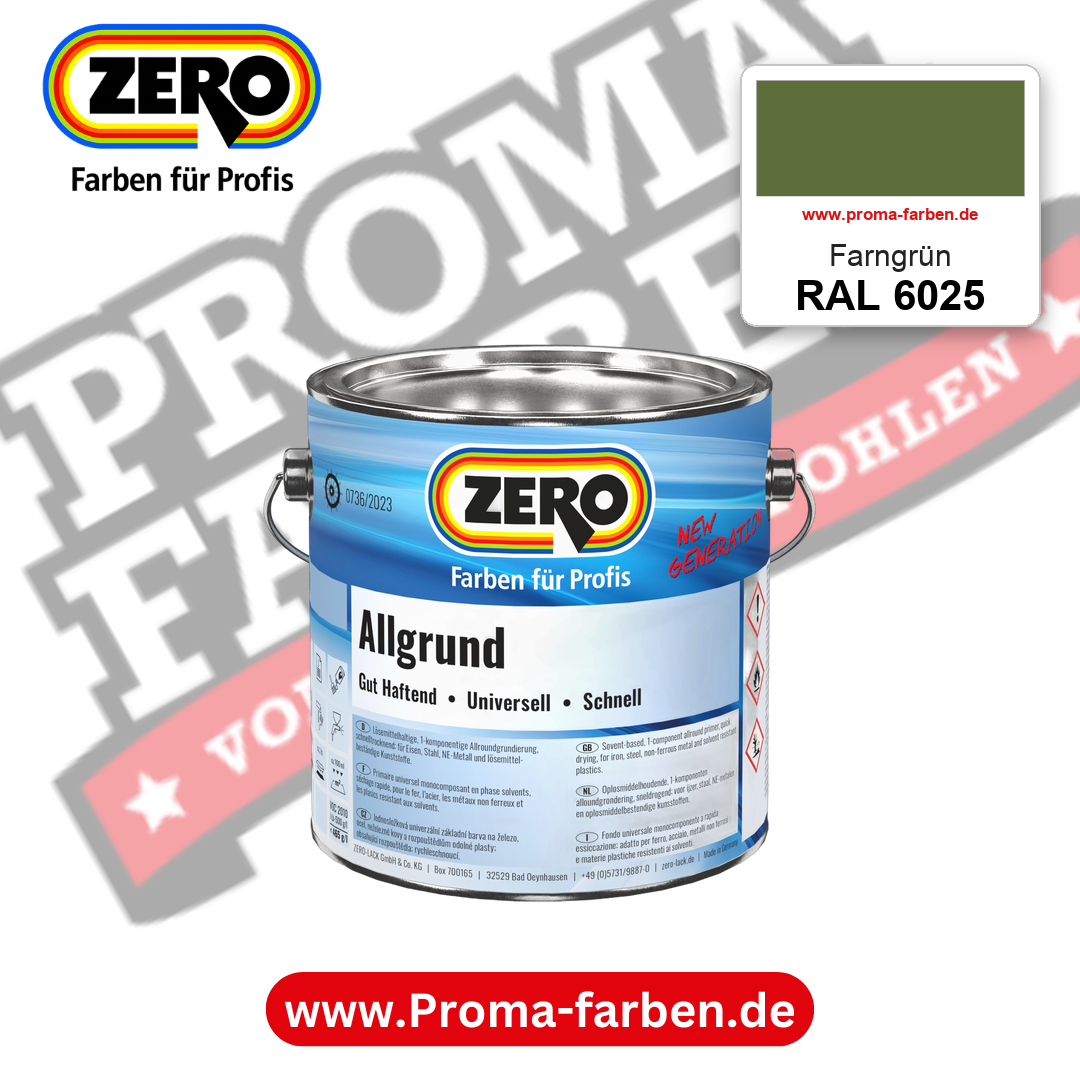ZERO Allgrund RAL 6025 Farngrün – im ZERO-MiX-System, online kaufen bei Proma Farben