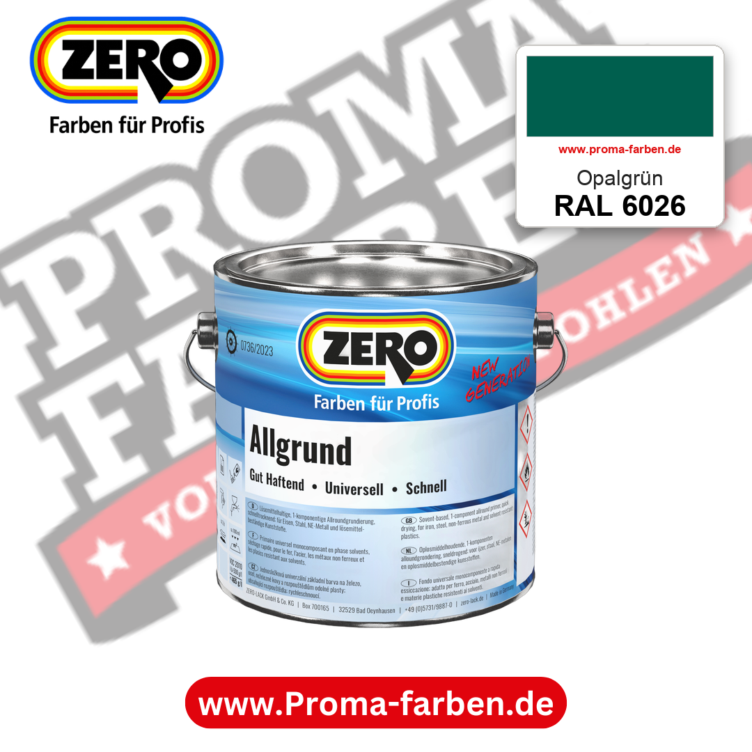 ZERO Allgrund RAL 6026 Opalgrün – im ZERO-MiX-System, online kaufen bei Proma Farben