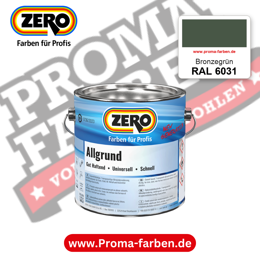 ZERO Allgrund RAL 6031 Bronzegrün – im ZERO-MiX-System, online kaufen bei Proma Farben