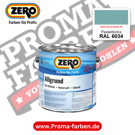 ZERO Allgrund RAL 6034 Pastelltürkis – im ZERO-MiX-System, online kaufen bei Proma Farben