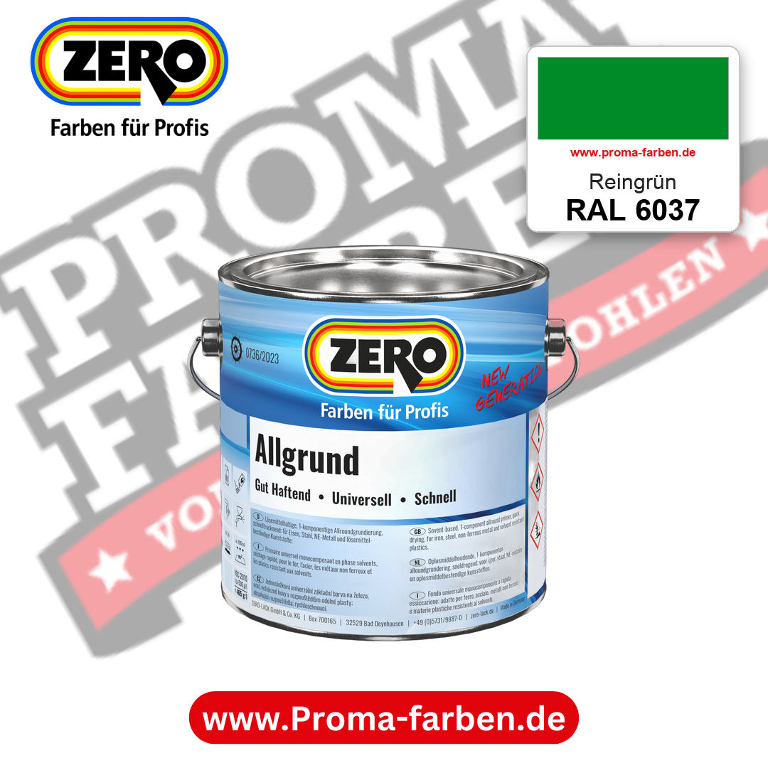 ZERO Allgrund RAL 6037 Reingrün – im ZERO-MiX-System, online kaufen bei Proma Farben