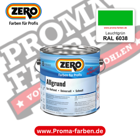 ZERO Allgrund RAL 6038 Leuchtgrün – im ZERO-MiX-System, online kaufen bei Proma Farben