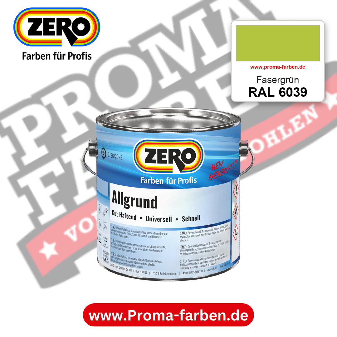ZERO Allgrund RAL 6039 Fasergrün – im ZERO-MiX-System, online kaufen bei Proma Farben