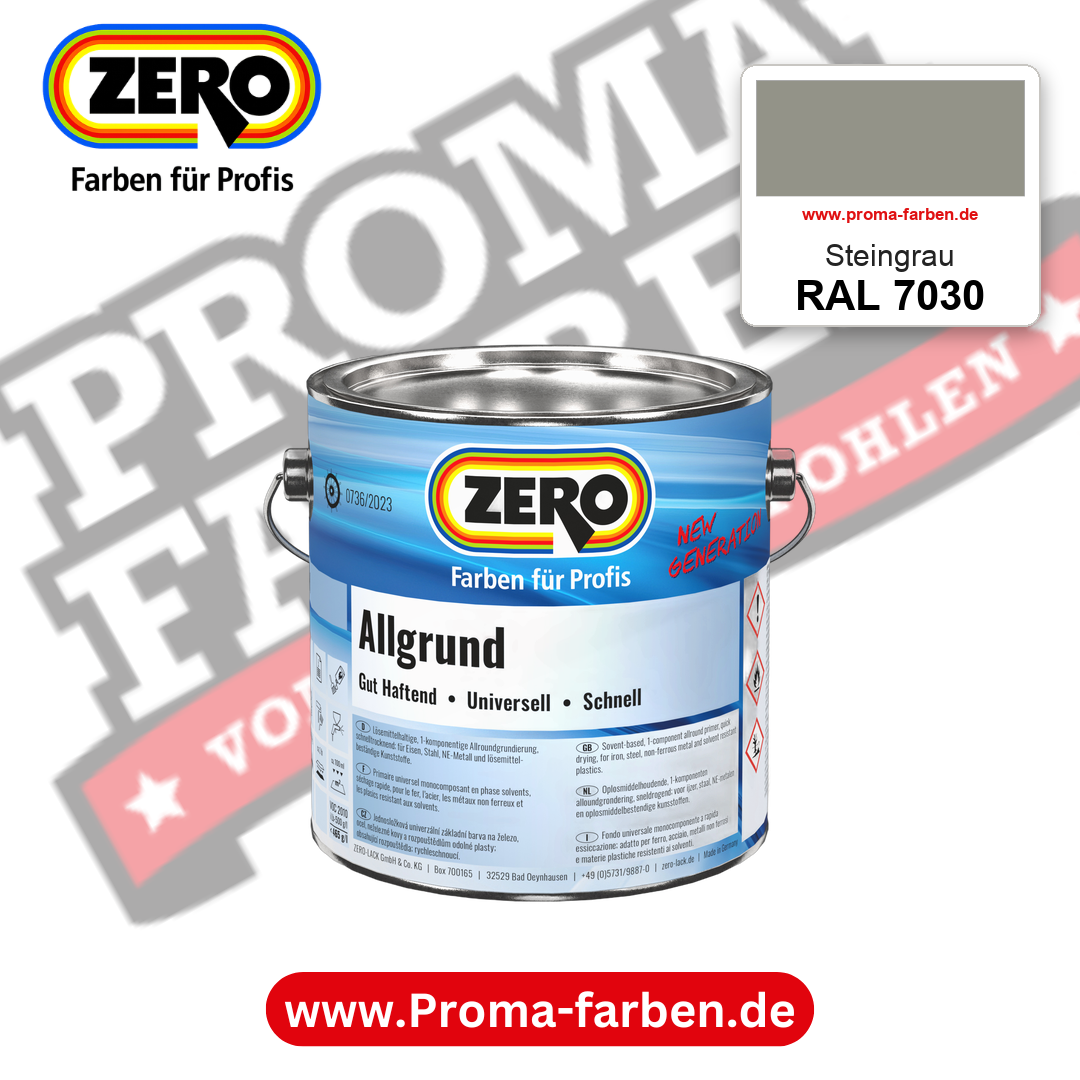 ZERO Allgrund RAL 7030 Steingrau – im ZERO-MiX-System, online kaufen bei Proma Farben