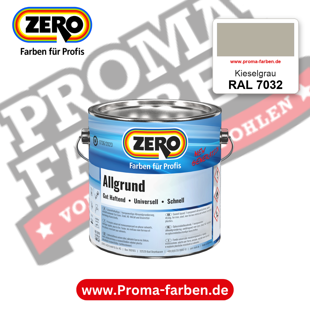 ZERO Allgrund RAL 7032 Kieselgrau – im ZERO-MiX-System, online kaufen bei Proma Farben