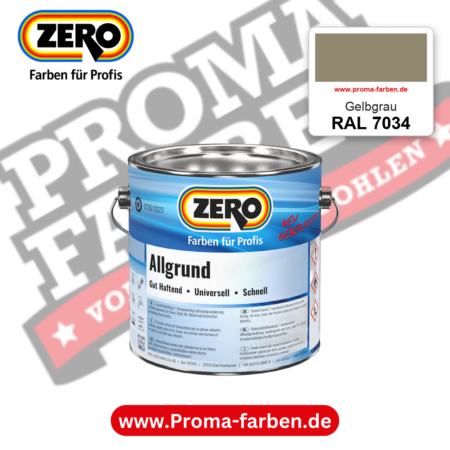 ZERO Allgrund RAL 7034 Gelbgrau – im ZERO-MiX-System, online kaufen bei Proma Farben