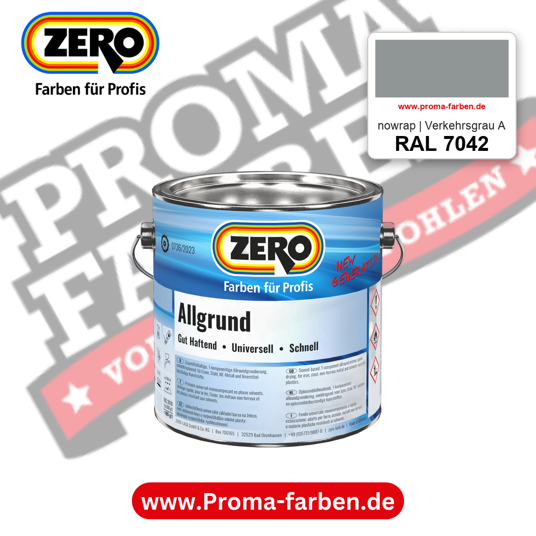 ZERO Allgrund RAL 7042 nowrap | Verkehrsgrau A – im ZERO-MiX-System, online kaufen bei Proma Farben