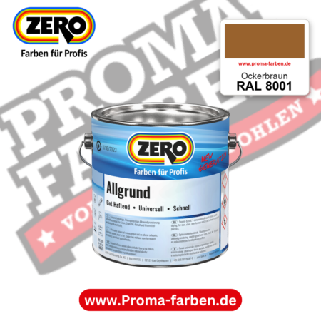 ZERO Allgrund RAL 8001 Ockerbraun – im ZERO-MiX-System, online kaufen bei Proma Farben
