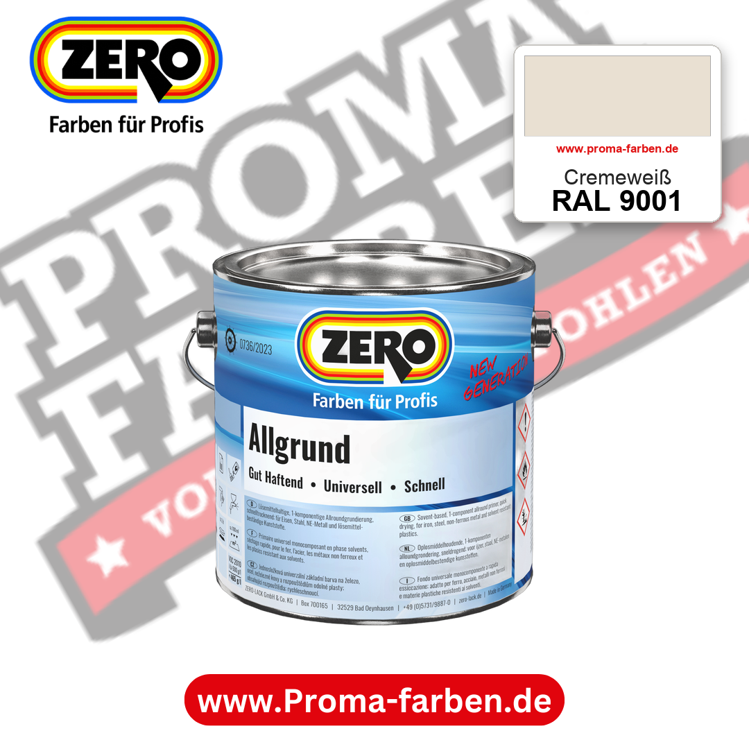 ZERO Allgrund RAL 9001 Cremeweiß – im ZERO-MiX-System, online kaufen bei Proma Farben