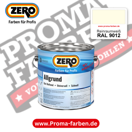 ZERO Allgrund RAL 9012 Reinraumweiß – im ZERO-MiX-System, online kaufen bei Proma Farben