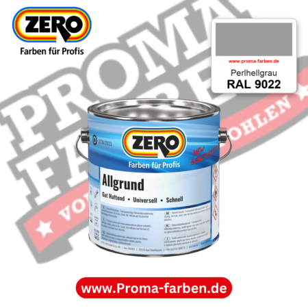 ZERO Allgrund RAL 9022 Perlhellgrau – im ZERO-MiX-System, online kaufen bei Proma Farben