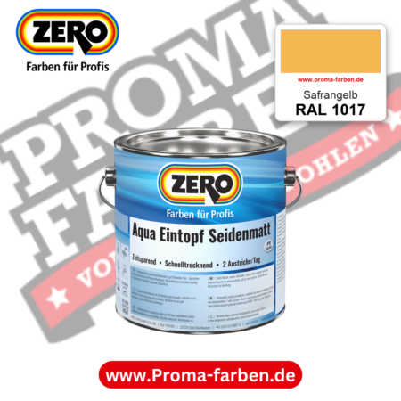 ZERO Aqua Eintopf Seidenmatt RAL 1017 Safrangelb – im ZERO-MiX-System, online kaufen bei Proma Farben