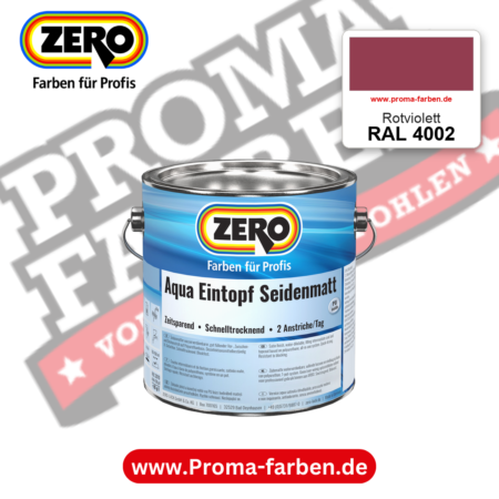 ZERO Aqua Eintopf Seidenmatt RAL 4002 Rotviolett – im ZERO-MiX-System, online kaufen bei Proma Farben