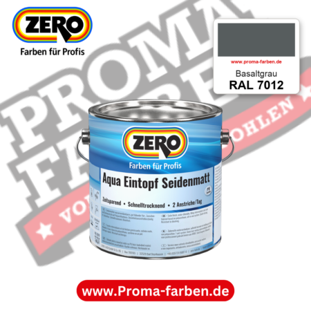 ZERO Aqua Eintopf Seidenmatt RAL 7012 Basaltgrau – im ZERO-MiX-System, online kaufen bei Proma Farben