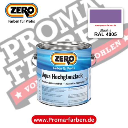 ZERO Aqua Hochglanzlack RAL 4005 Blaulila – im ZERO-MiX-System, online kaufen bei Proma Farben