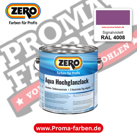 ZERO Aqua Hochglanzlack RAL 4008 Signalviolett – im ZERO-MiX-System, online kaufen bei Proma Farben
