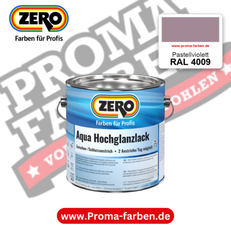 ZERO Aqua Hochglanzlack RAL 4009 Pastellviolett – im ZERO-MiX-System, online kaufen bei Proma Farben