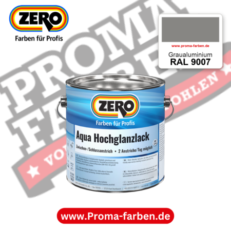 ZERO Aqua Hochglanzlack RAL 9007 Graualuminium – im ZERO-MiX-System, online kaufen bei Proma Farben