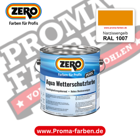 ZERO Aqua Wetterschutzfarbe RAL 1007 Narzissengelb – im ZERO-MiX-System, online kaufen bei Proma Farben