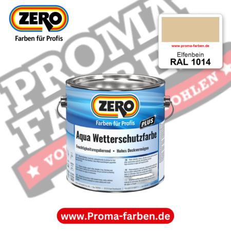 ZERO Aqua Wetterschutzfarbe RAL 1014 Elfenbein – im ZERO-MiX-System, online kaufen bei Proma Farben