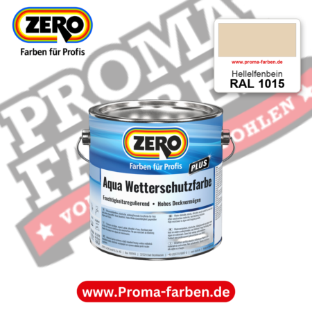 ZERO Aqua Wetterschutzfarbe RAL 1015 Hellelfenbein – im ZERO-MiX-System, online kaufen bei Proma Farben