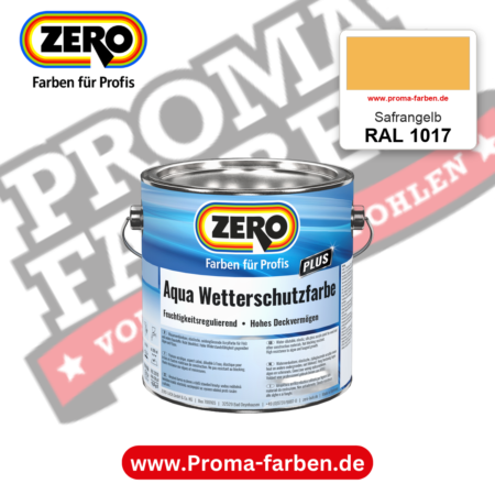 ZERO Aqua Wetterschutzfarbe RAL 1017 Safrangelb – im ZERO-MiX-System, online kaufen bei Proma Farben