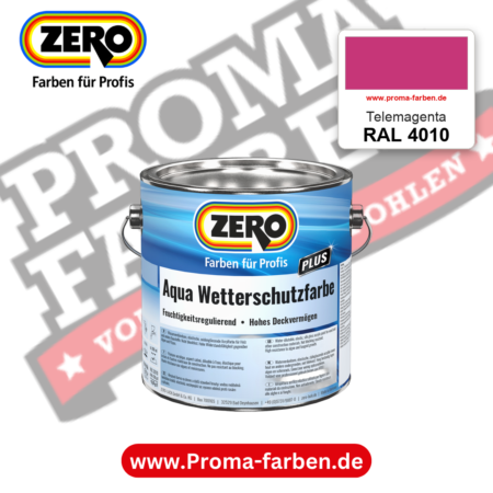 ZERO Aqua Wetterschutzfarbe RAL 4010 Telemagenta – im ZERO-MiX-System, online kaufen bei Proma Farben