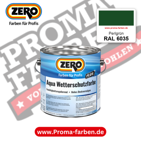 ZERO Aqua Wetterschutzfarbe RAL 6035 Perlgrün – im ZERO-MiX-System, online kaufen bei Proma Farben