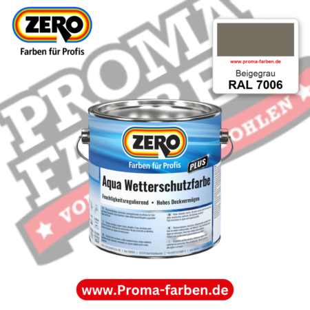 ZERO Aqua Wetterschutzfarbe RAL 7006 Beigegrau – im ZERO-MiX-System, online kaufen bei Proma Farben