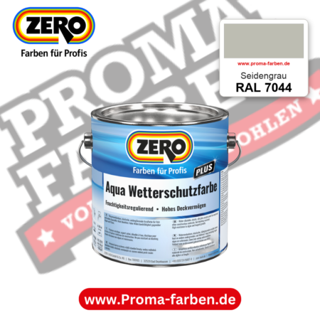 ZERO Aqua Wetterschutzfarbe RAL 7044 Seidengrau – im ZERO-MiX-System, online kaufen bei Proma Farben
