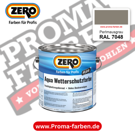 ZERO Aqua Wetterschutzfarbe RAL 7048 Perlmausgrau – im ZERO-MiX-System, online kaufen bei Proma Farben