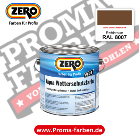 ZERO Aqua Wetterschutzfarbe RAL 8007 Rehbraun – im ZERO-MiX-System, online kaufen bei Proma Farben