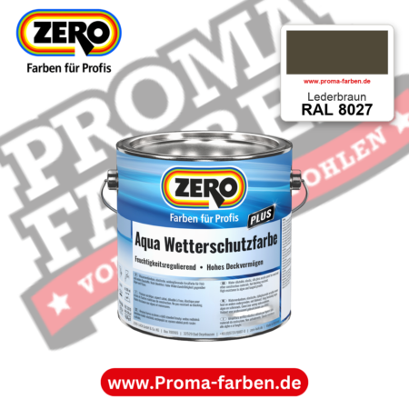 ZERO Aqua Wetterschutzfarbe RAL 8027 Lederbraun – im ZERO-MiX-System, online kaufen bei Proma Farben