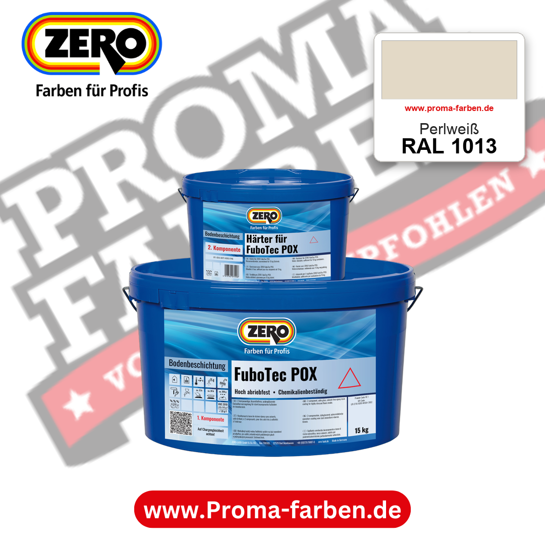 ZERO FuboTec 2K RAL 1013 Perlweiß – im ZERO-MiX-System, online kaufen bei Proma Farben
