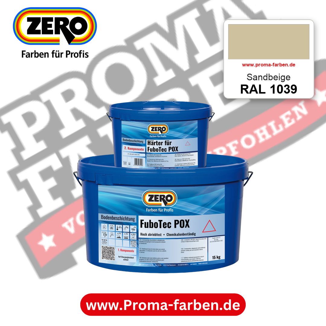 ZERO FuboTec 2K RAL 1039 Sandbeige – im ZERO-MiX-System, online kaufen bei Proma Farben