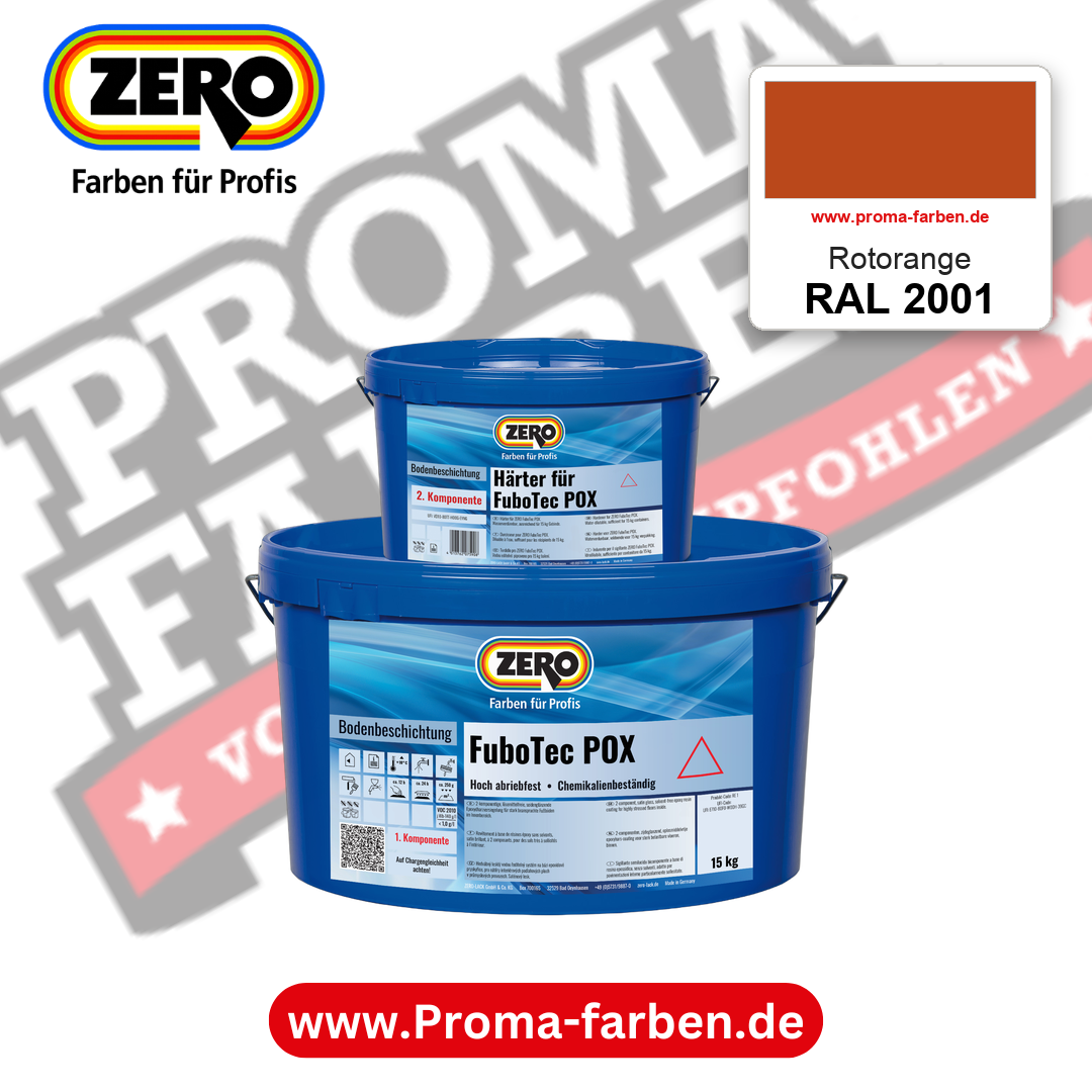 ZERO FuboTec 2K RAL 2001 Rotorange – im ZERO-MiX-System, online kaufen bei Proma Farben