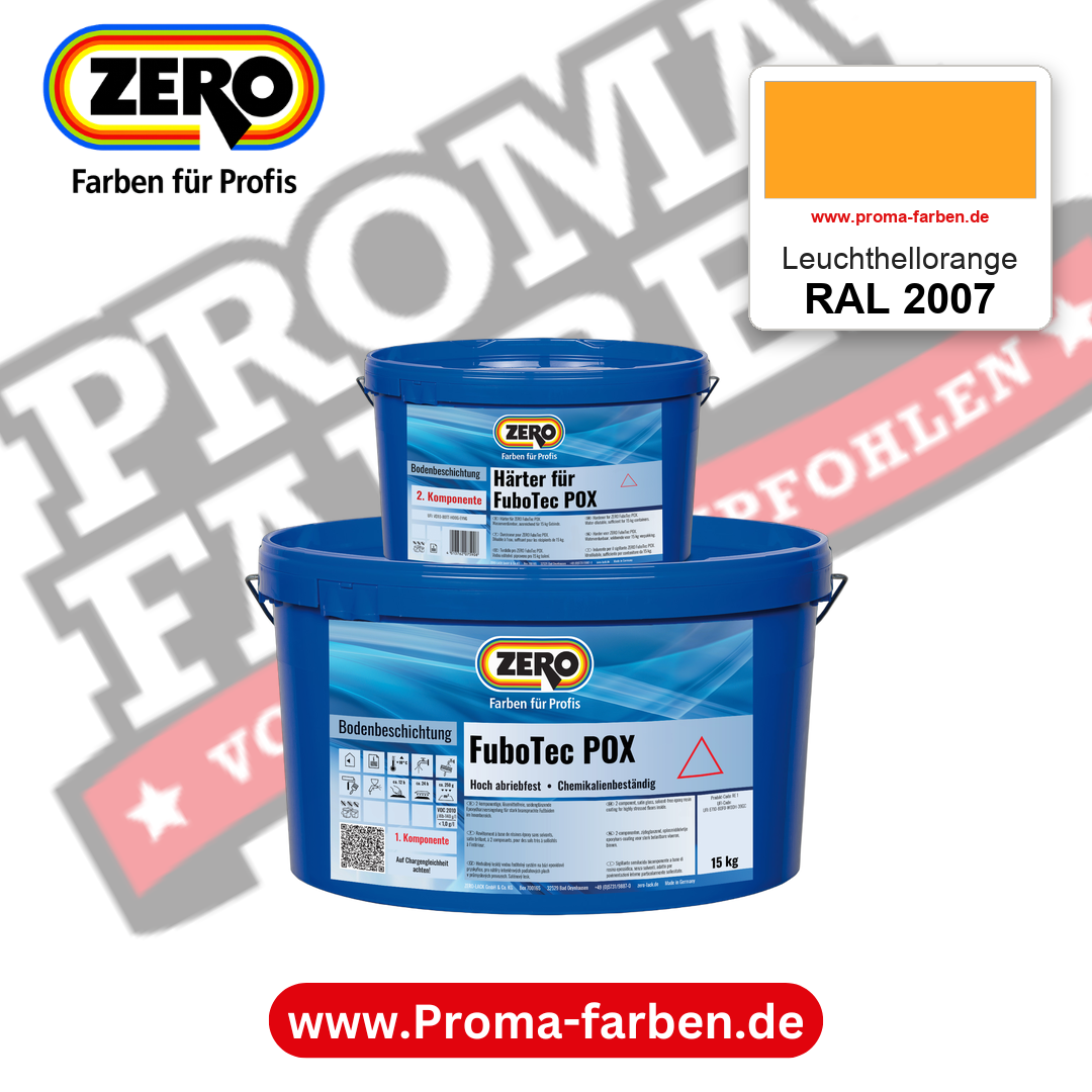 ZERO FuboTec 2K RAL 2007 Leuchthellorange – im ZERO-MiX-System, online kaufen bei Proma Farben