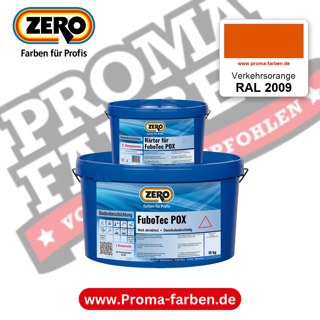 ZERO FuboTec 2K RAL 2009 Verkehrsorange – im ZERO-MiX-System, online kaufen bei Proma Farben